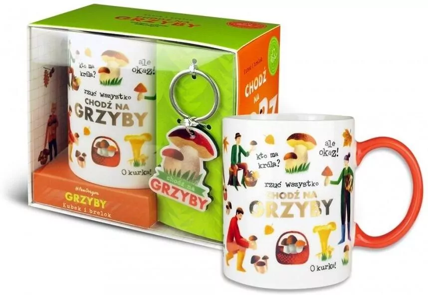 Zestaw kubek + brelok Grzyby - tantis.pl