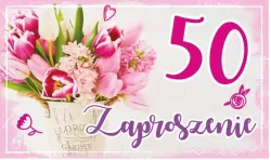 Zaproszenie Urodziny 50