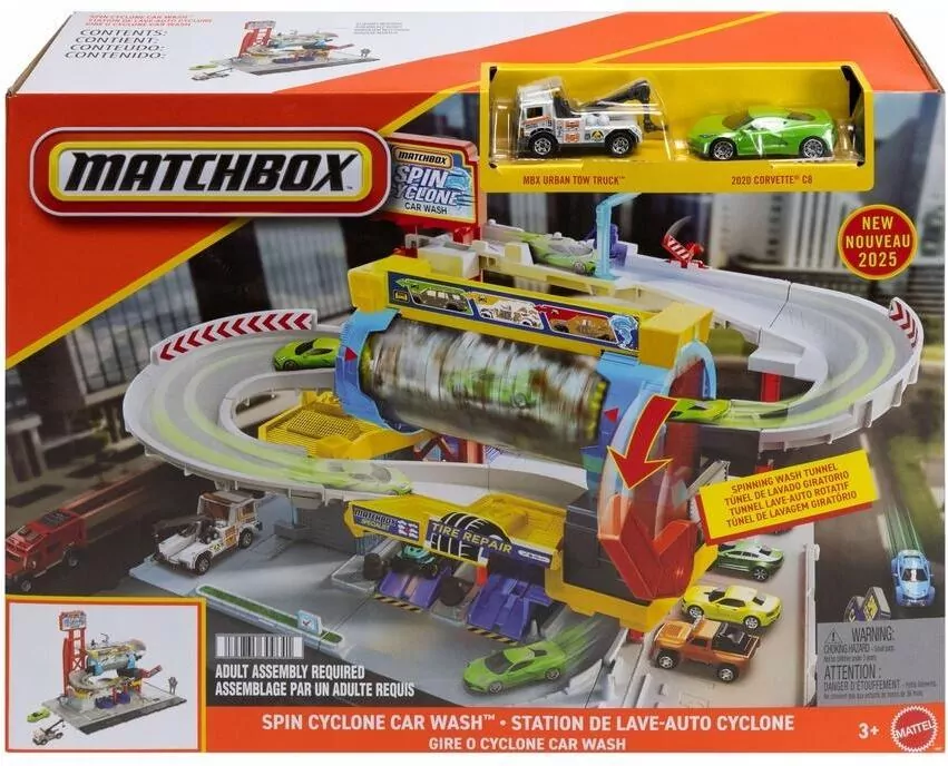 Matchbox Myjnia Turbo Cyklon z 2 autkami - tantis.pl