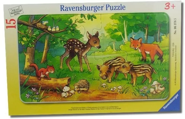 Ravensburger. Puzzle. Zwierzątka z Lasu, 15 elementów - tantis.pl