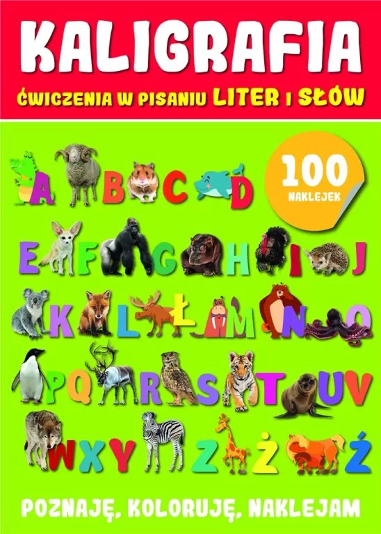Kaligrafia ćwiczenia w pisaniu z naklejkami - tantis.pl