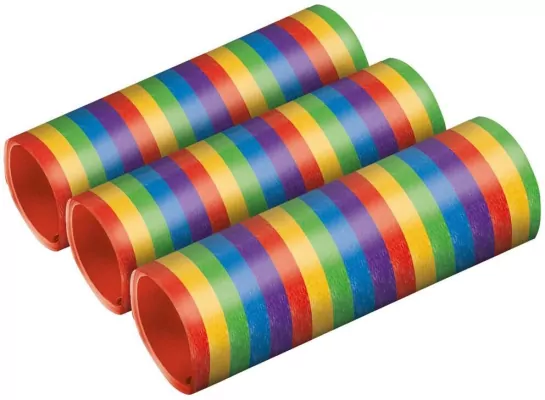 Serpentyny metaliczne tęczowe kolorowe