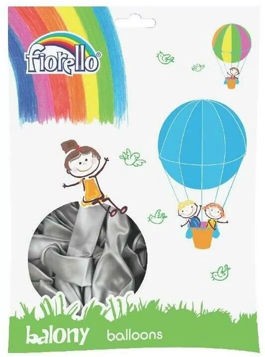 Balony Metal 12" srebrny  FIORELLO - tantis.pl