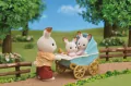 Zestaw wózek z bliźniakami królików z czekoladowymi uszkami. Sylvanian Families - tantis.pl