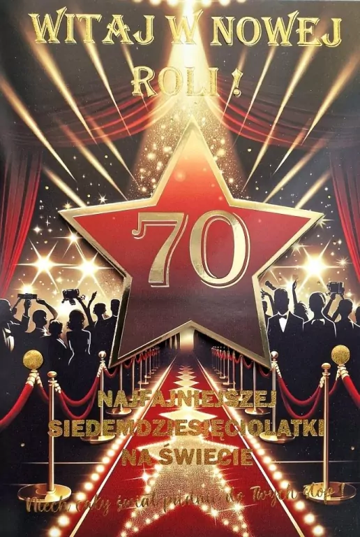 Karnet Urodziny 70 4K - tantis.pl
