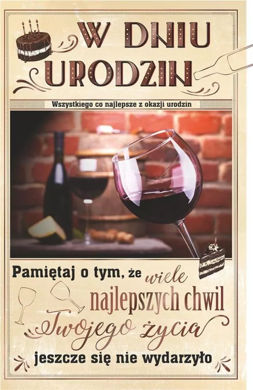 Kartka okolicznościowa Urodziny U62 - tantis.pl