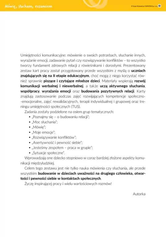 Mówię, słucham, rozumiem. Materiały dla uczniów... - tantis.pl