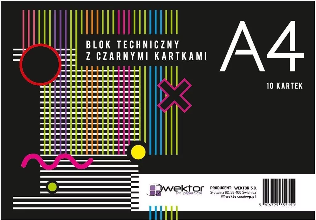 Blok techniczny A4/10K czarny - tantis.pl
