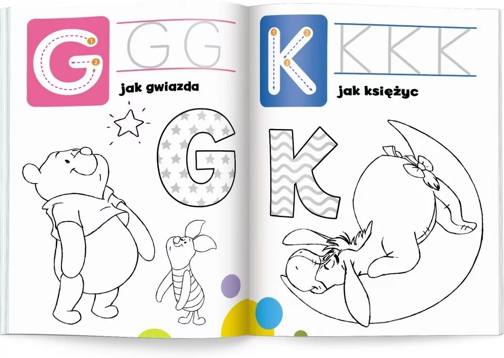 Disney uczy. Alfabet do kolorowania. Kubuś i przyjaciele - tantis.pl