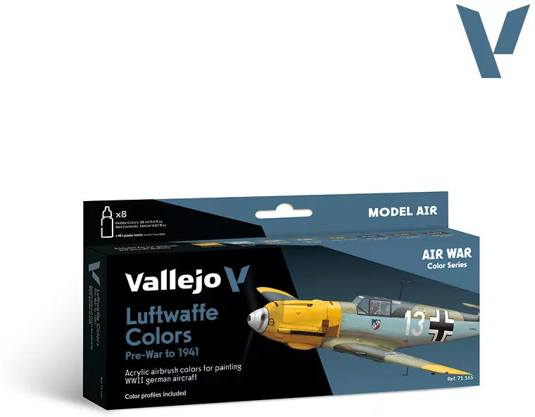 Vallejo: 71.165 - Model Air - Air War - Luftwaffe Colors - Pre-War to 1941 (8x18 ml) - tantis.pl
