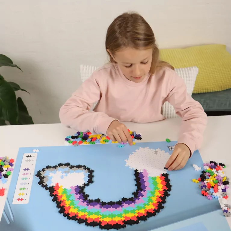 Puzzle by Number- Tęcza. Klocki Plus- Plus - tantis.pl
