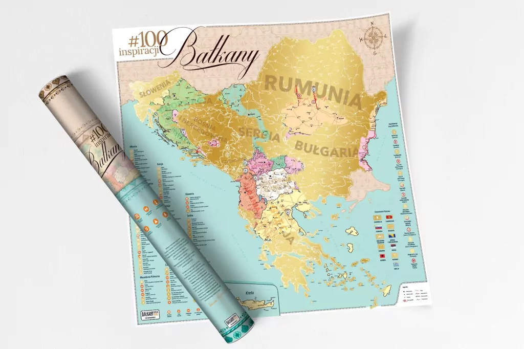 #100 inspiracji Bałkany. Mapa Zdrapka - tantis.pl