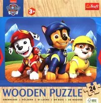 Puzzle drewniane 24 Urocza Psia Ekipa TREFL - tantis.pl