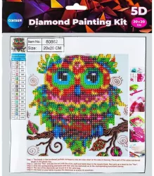 Diamentowa mozaika 5D - Owl 20x20 80862