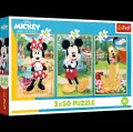 Puzzle 3x50 Myszki na wakacjach TREFL - tantis.pl