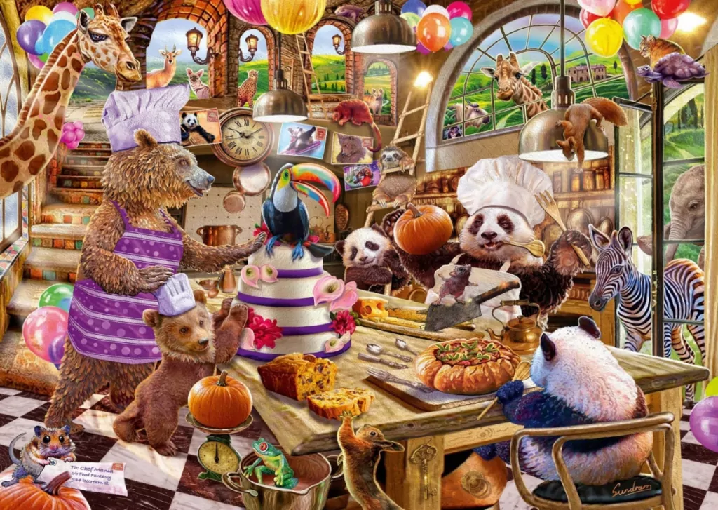 Puzzle PQ 1000 Zwierzaki w kuchni (Chef Mania) G3 - tantis.pl