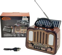 Głośnik Bluetooth radio retro ze światłem USB