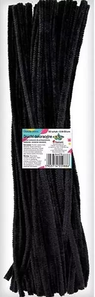 Druciki dekoracyjne 0,6x30cm czarne 50szt - tantis.pl