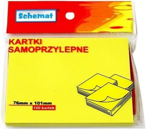 Karteczki samoprzylepne 76x101mm 100szt - tantis.pl