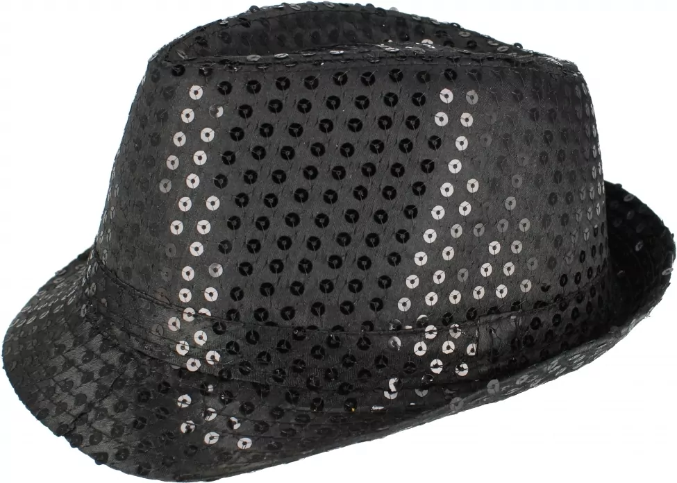 Kapelusz cekinowy czarny - tantis.pl