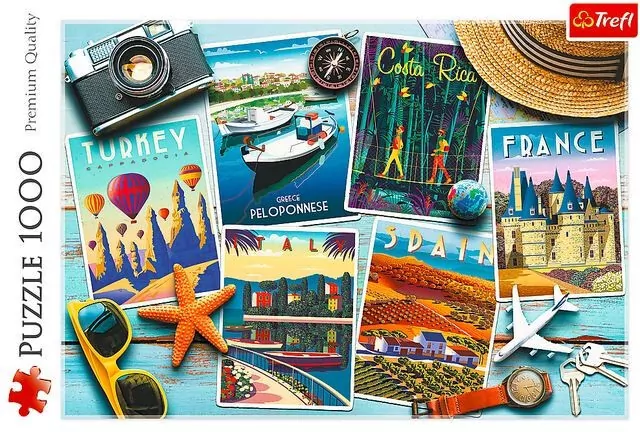 Puzzle 1000 Wakacyjne pocztówki 10714 - tantis.pl