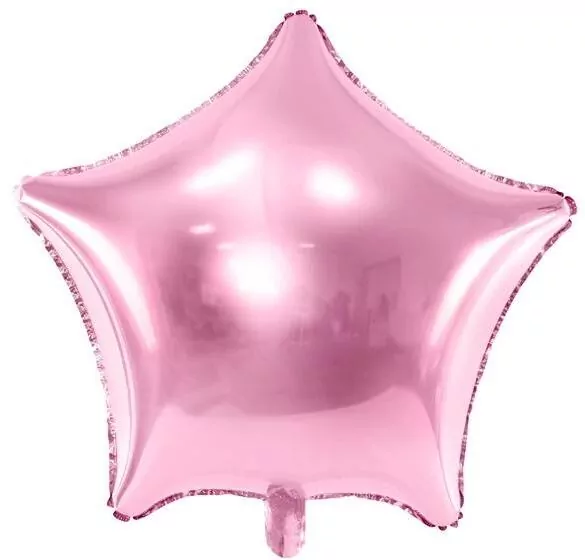 Balon foliowy Gwiazdka 48cm jasny róż - tantis.pl