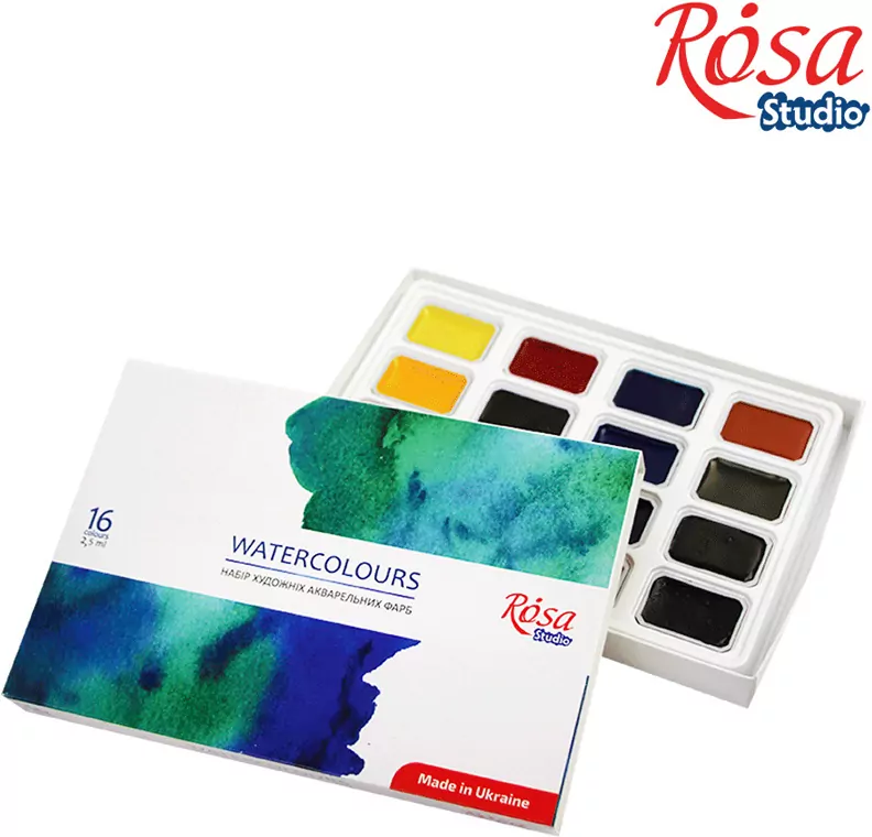 Farby akwarelowe w kostkach 16 x2,5 ml - tantis.pl