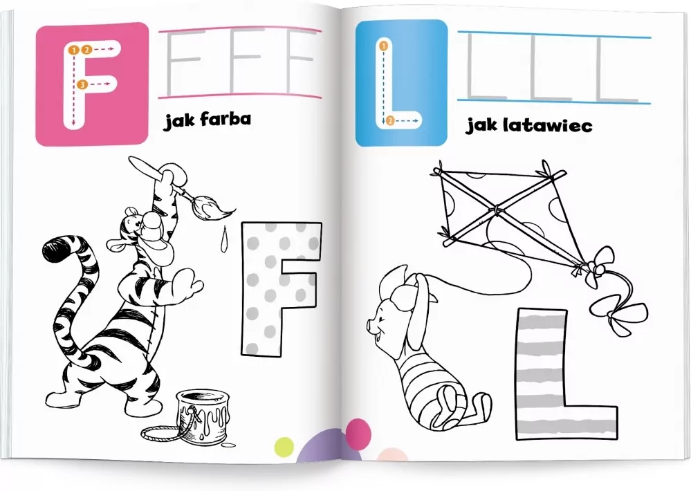 Disney uczy. Alfabet do kolorowania. Kubuś i przyjaciele - tantis.pl