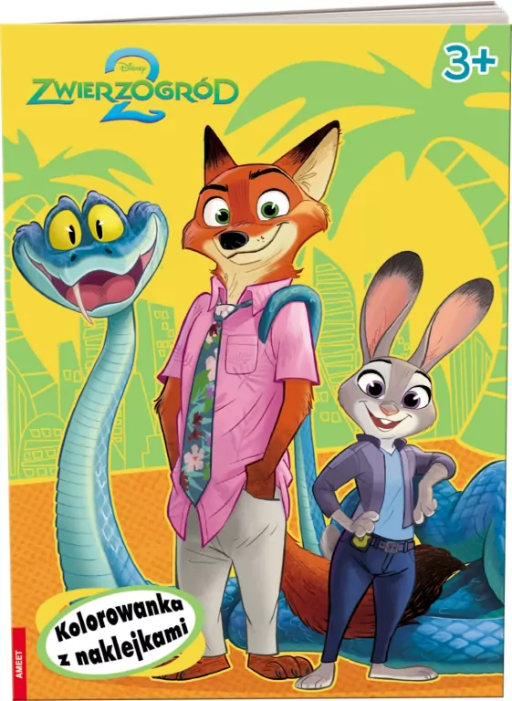 Disney Zwierzogród 2. Kolorowanka z naklejkami - tantis.pl