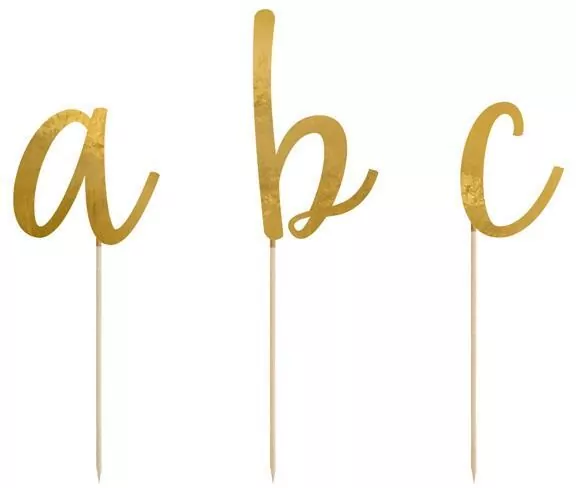 Toppery Alfabet złoty 9,5x12cm - tantis.pl