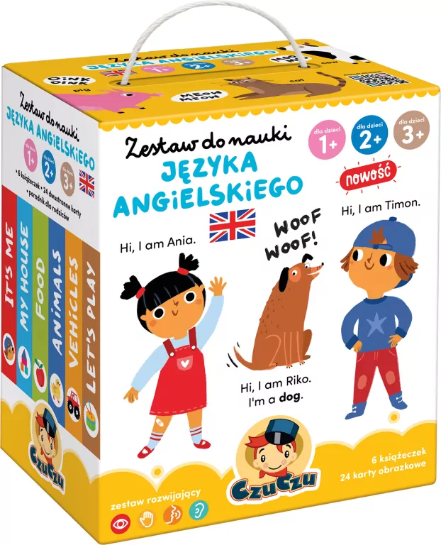 CzuCzu. Zestaw do nauki języka angielskiego dla dzieci 1, 2, 3 - tantis.pl