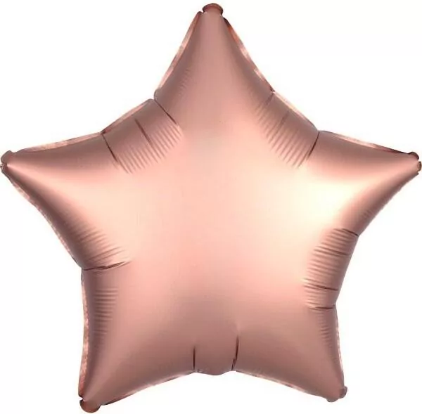 Balon foliowy Lustre Rose Copper gwiazda 48cm - tantis.pl