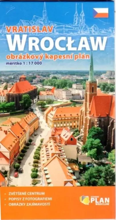 Plan kieszonkowy rysunkowy - Wrocław 1:17000 w.cz - tantis.pl