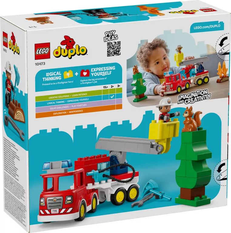 LEGO® Duplo. Wóz strażacki z wężem i strażaki 10473 - tantis.pl
