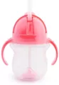 Kubek Munchkin niekapek ze słomką 207ml różowy - tantis.pl