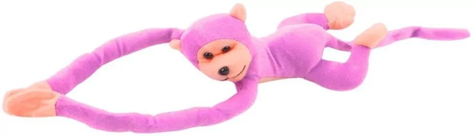 Małpka pluszowa z dźwiękiem różowa 80cm - tantis.pl