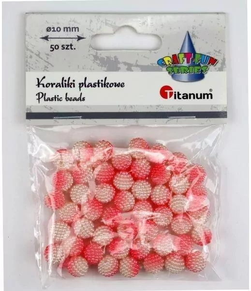 Koraliki plastikowe 10mm koralowe ombre 50szt - tantis.pl