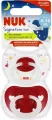 NUK. Signature Night. Smoczki. 6-18 miesięcy. Biały i czerwony - tantis.pl