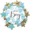 Balon foliowy Baby Boy Blue Watercolor 76x76cm - tantis.pl