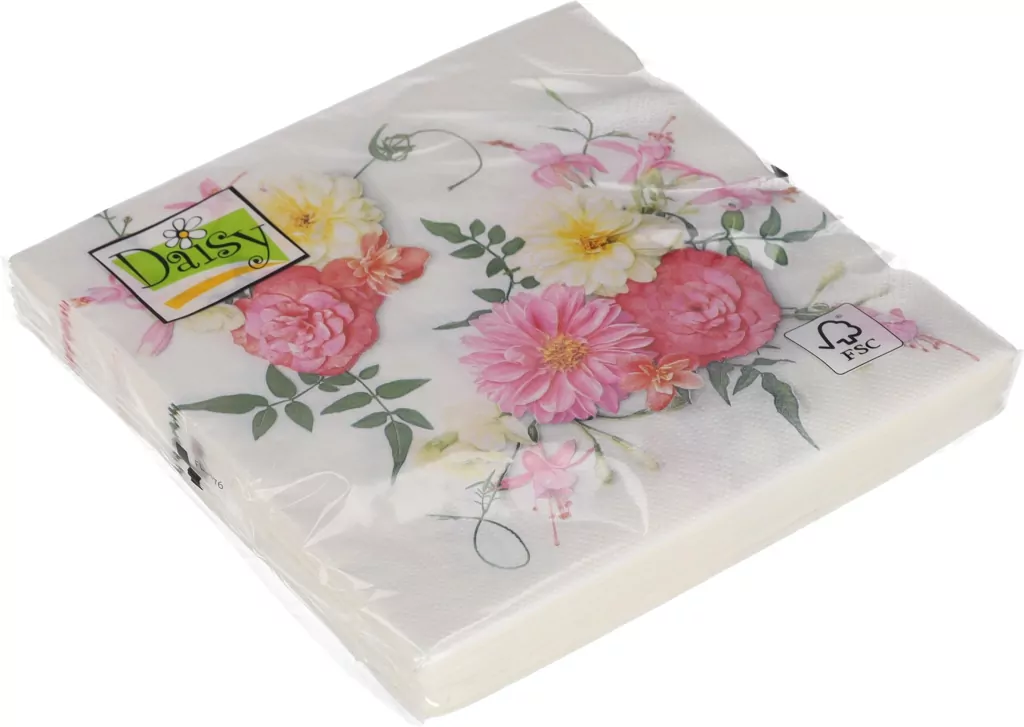 SERWETKA PAP 3W 330X330 KWIATY KOL PM OP20SZT - tantis.pl