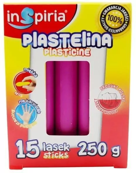 Plastelina różowa 15 lasek 250g - tantis.pl