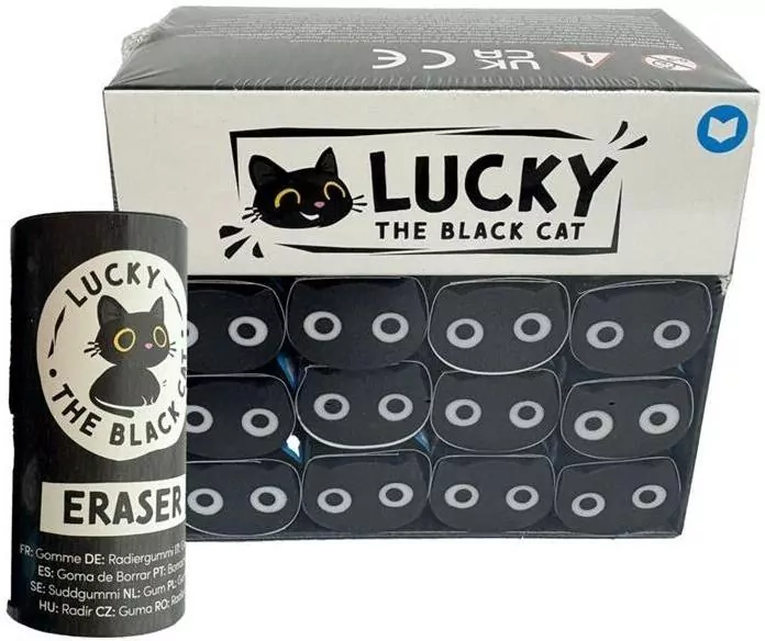 Gumka do ścierania Czarny Kot Lucky - tantis.pl