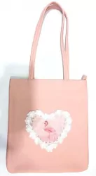 Torba duża. Serce Flaming. Tropical Paradise