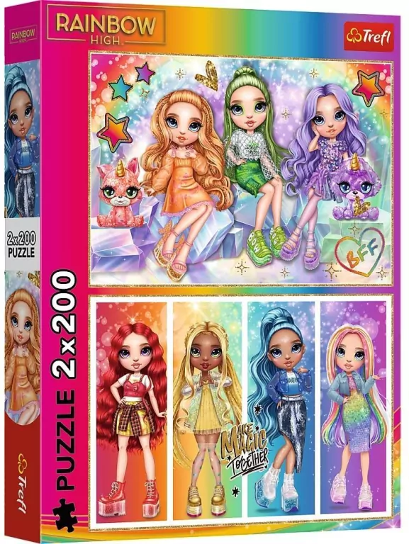 Puzzle 2x200 Tęczowe lalki TREFL - tantis.pl