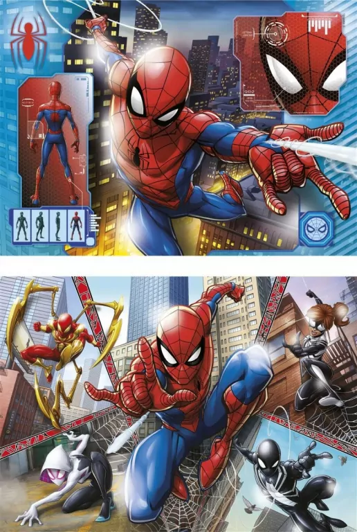 Puzzle 2w1. Marvel Spiderman - tantis.pl