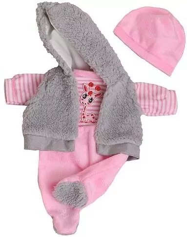 Ubranko dla lalki 32cm. Różowo-szare. Smily Play - tantis.pl