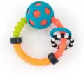 Grzechotka okrągła, zabawka sensoryczna, multikolor, 0 m+, Sassy - tantis.pl