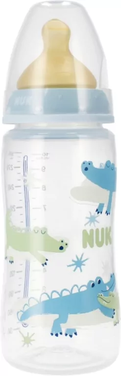 NUK. First Choice. Butelka ze smoczkiem. 300 ml. 0-6 miesięcy. Krokodyl - tantis.pl