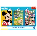 Puzzle 3x80 Ekipa Myszki Miki TREFL - tantis.pl