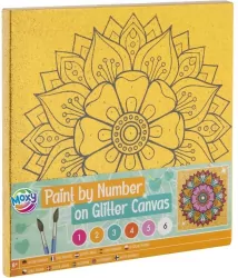 Malowanie po numerach brokatowe tło Mandala